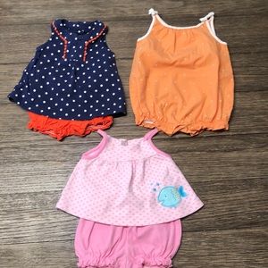 3 sets of outfits. 0-3 months